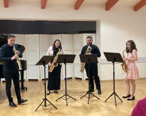 Koncert Artia Saxophone Quartet a Hany Stýblové