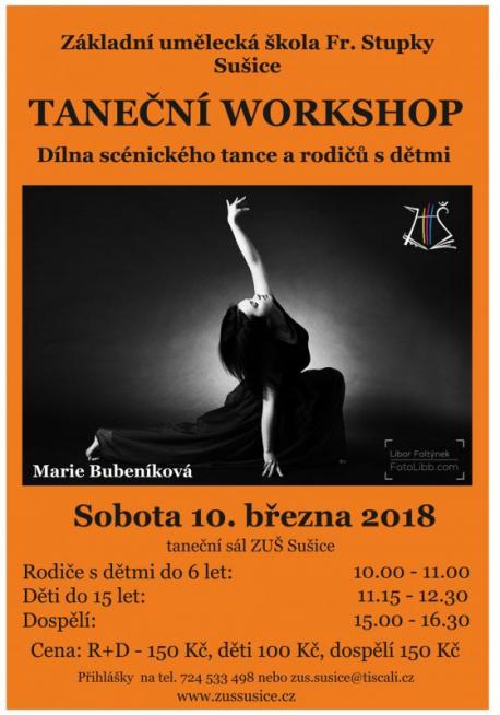 Taneční workshop - pozvánka